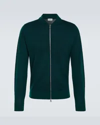 John Smedley Giacca 16.Singular in lana con zip Verde