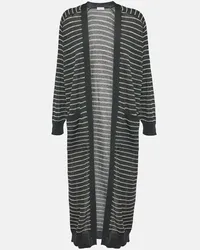 Brunello Cucinelli Cardigan Dazzling in cotone a righe Multicolore