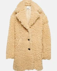 Isabel Marant Cappotto Sabrinega in shearling Beige