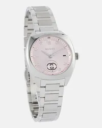 Gucci Orologio Interlocking G con diamanti Argento