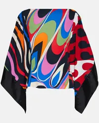 Emilio Pucci Blusa patchwork con drappeggi Multicolore