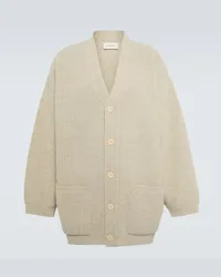 Christophe Lemaire Cardigan in lana a coste Beige