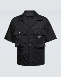 Prada Camicia in Re-Nylon Nero