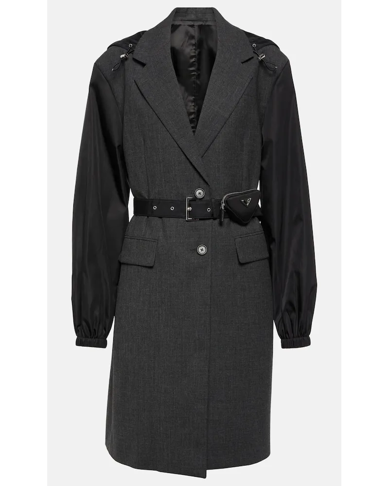 Prada Cappotto in lana vergine Grigio