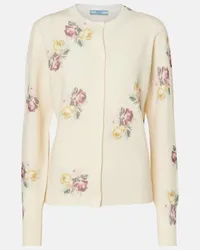 Prada Cardigan in lana vergine Bianco