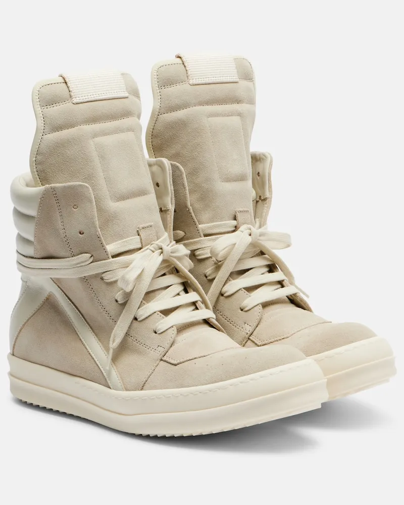 Rick Owens Sneakers Temple Geobasket in suede Grigio