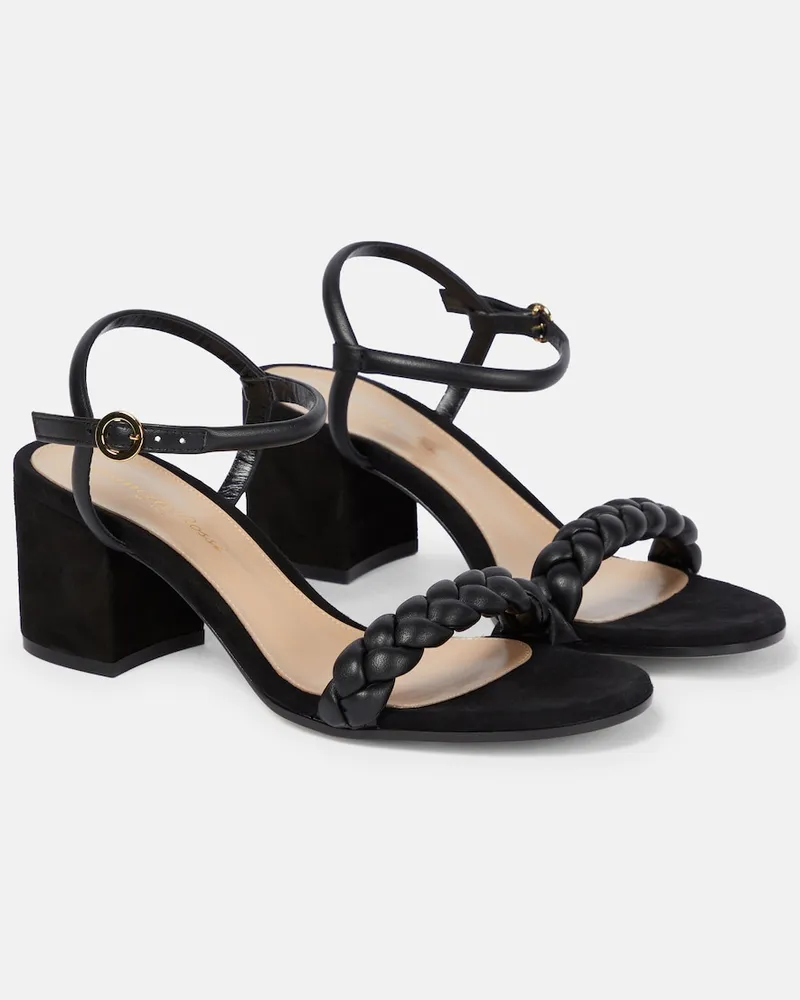 Gianvito Rossi Sandali Cruz 60 in suede e pelle Nero