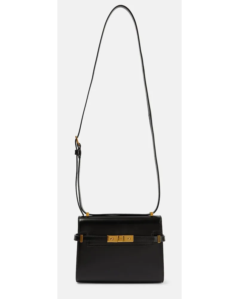 Saint Laurent Borsa a spalla Manhattan Mini in pelle Nero