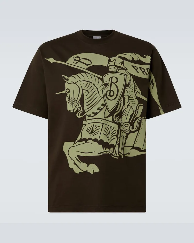 Burberry T-shirt EKD in jersey di cotone Marrone