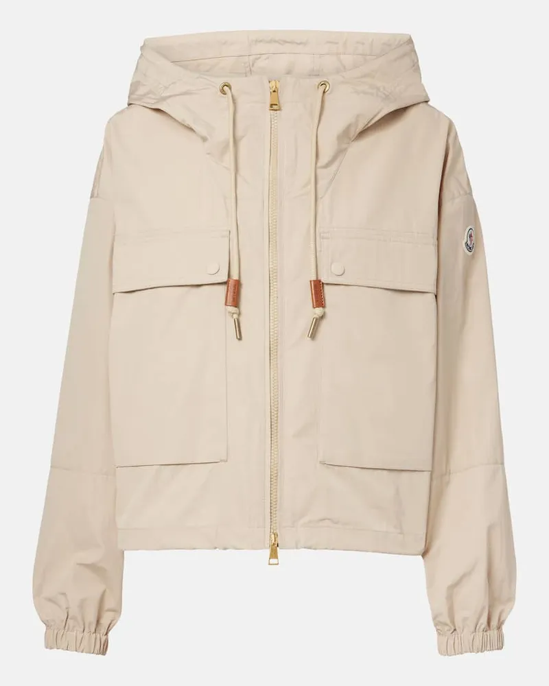 Moncler Parka Sauvan con cappuccio Beige