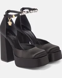 Versace Pumps con plateau Medusa Aevitas in raso Nero