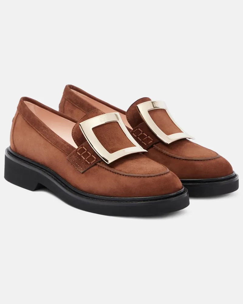 Roger Vivier Mocassini Viv' Rangers in suede Marrone