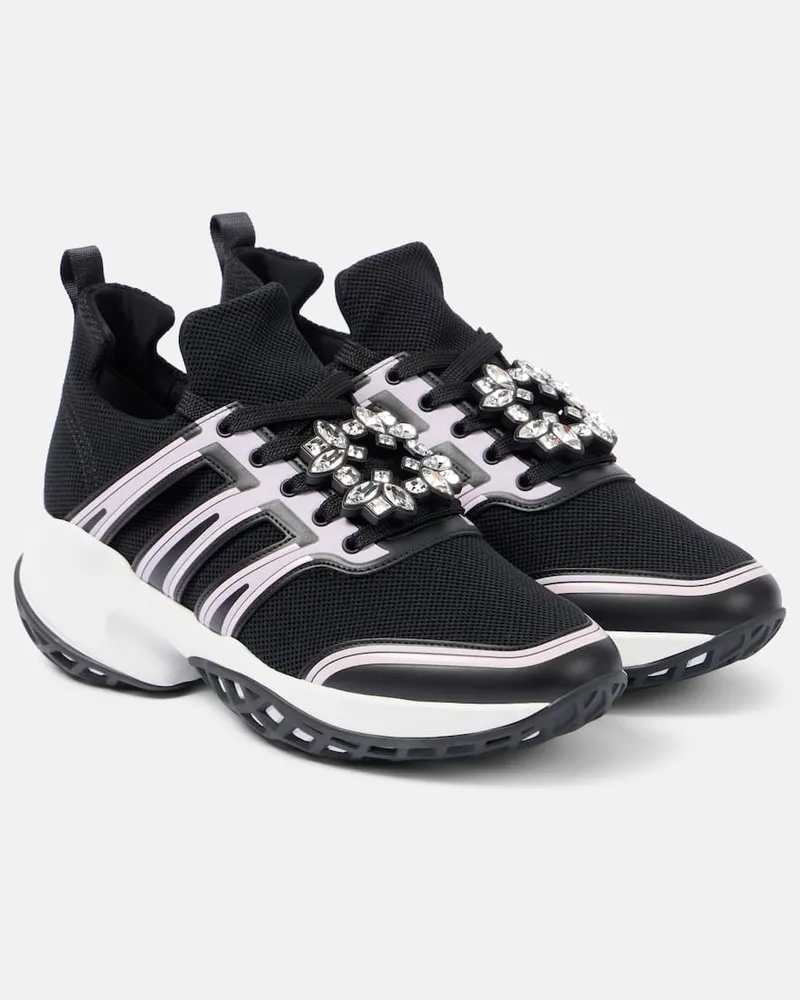 Roger Vivier Sneakers Viv Run in mesh Nero