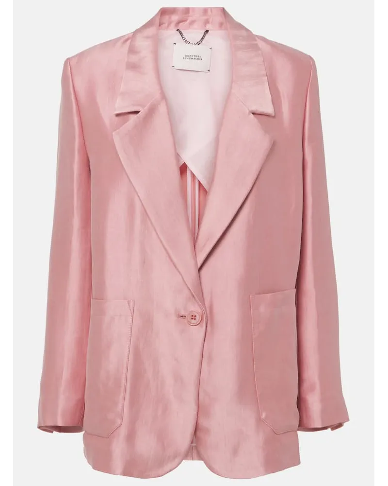 Dorothee Schumacher Blazer Slouchy Elegance in raso Rosa