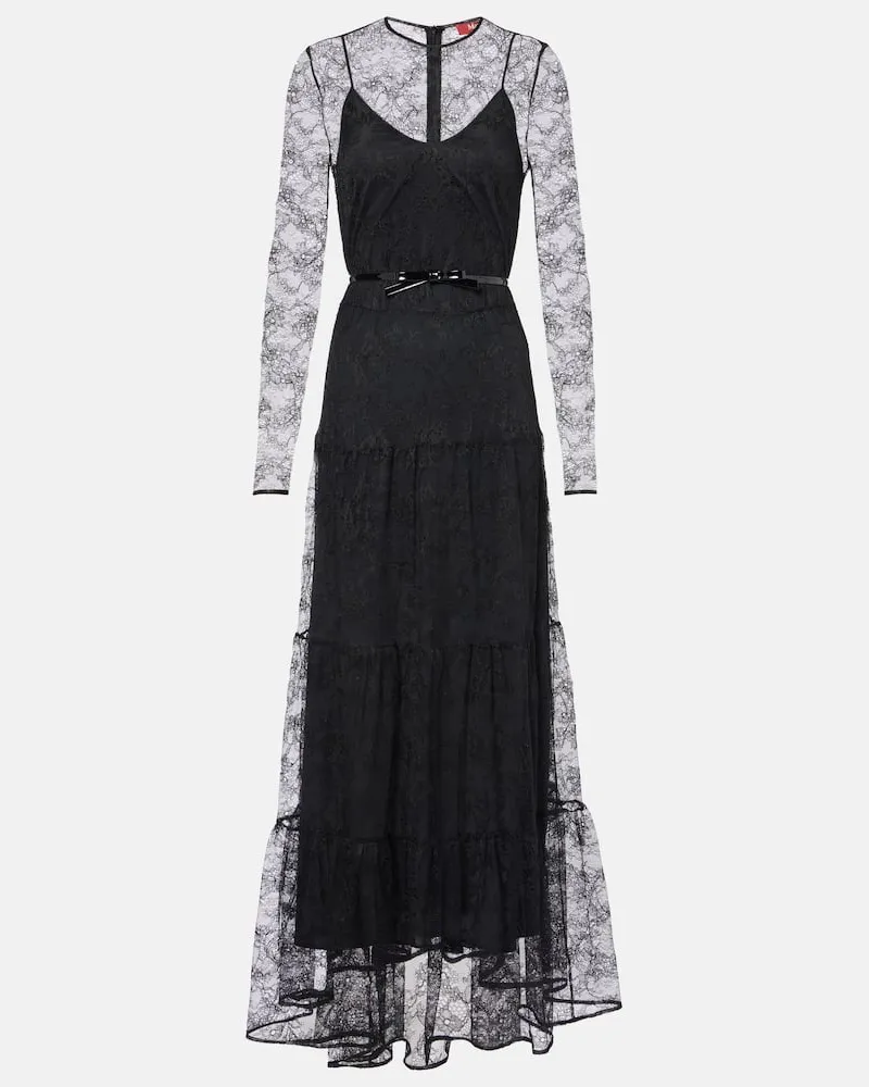 Max Mara Abito lungo Modane in pizzo Nero