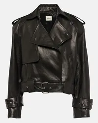 KHAITE Giacca biker Hammond in pelle Nero