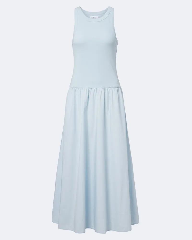 Velvet Abito lungo Romilly in misto cotone Blu
