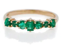 Anello Rivulet Spread in oro 18kt con smeraldi