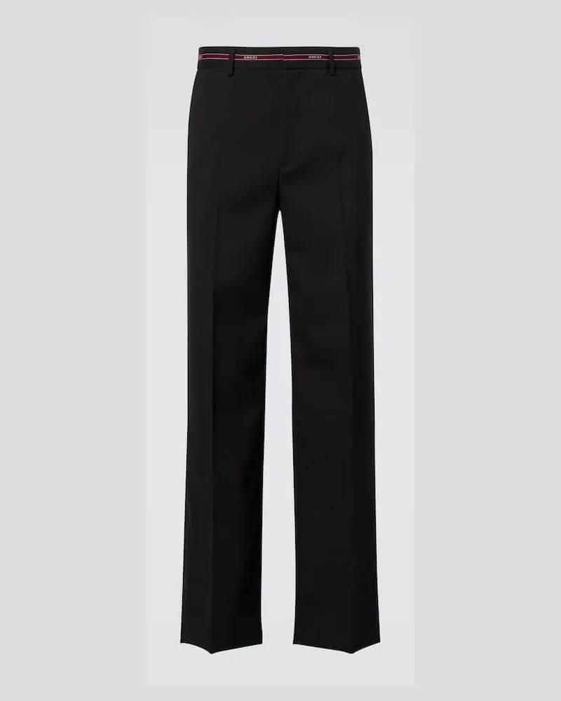Gucci Pantaloni a gamba larga in lana Blu