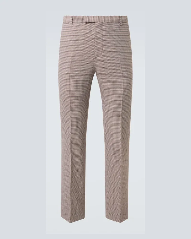 Gucci Pantaloni regular in lana Multicolore