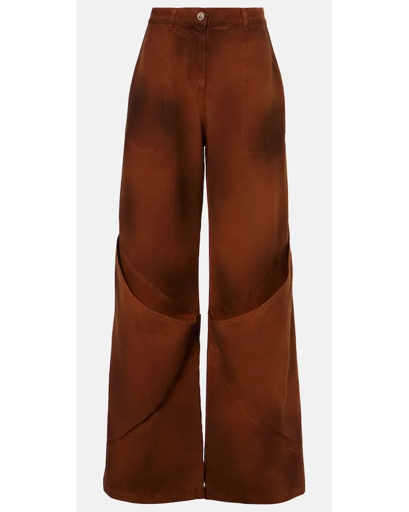 ATTICO Jeans a gamba larga oversize Marrone