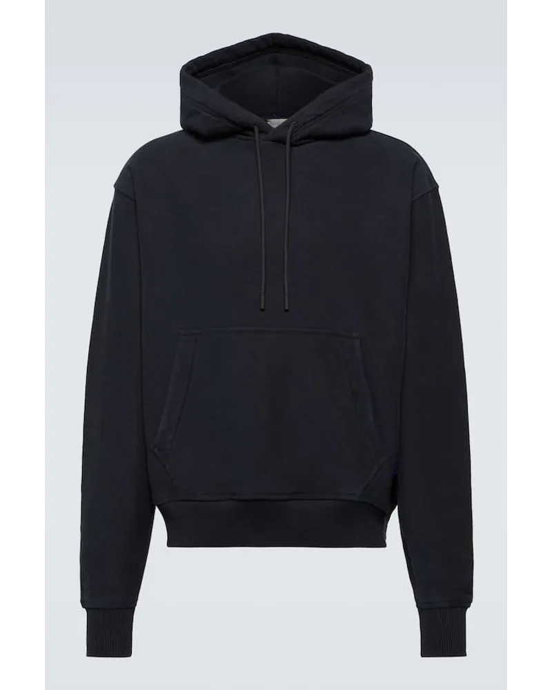 Burberry Felpa in jersey di cotone con cappuccio Nero