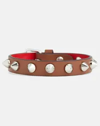 Christian Louboutin Bracciale Loubilink in pelle Marrone