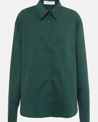 FRANKIE Shop Camicia Lui in popeline di cotone Verde