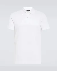 Tom Ford Polo in cotone piqué Bianco