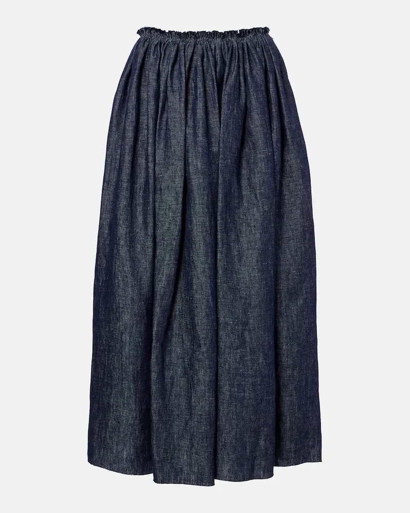 Gabriela Hearst Gonna midi Eloran in lino Blu