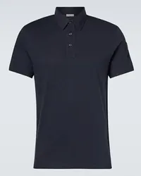 Moncler Polo in cashmere e cotone Blu