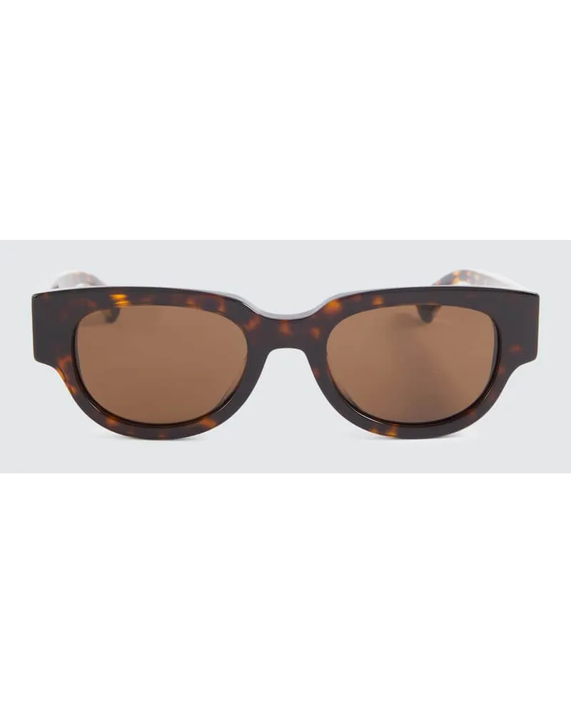 Bottega Veneta Occhiali da sole ovali Marrone