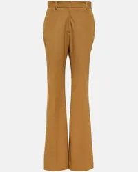 Joseph Pantaloni flared Tafira in gabardine Marrone