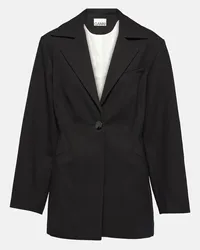 Ganni Blazer in cotone Nero