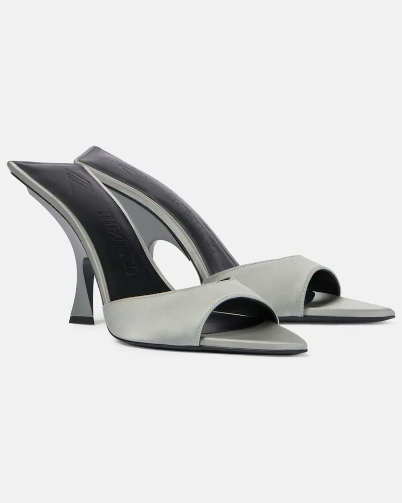 ATTICO Mules Ester 95 in raso Grigio