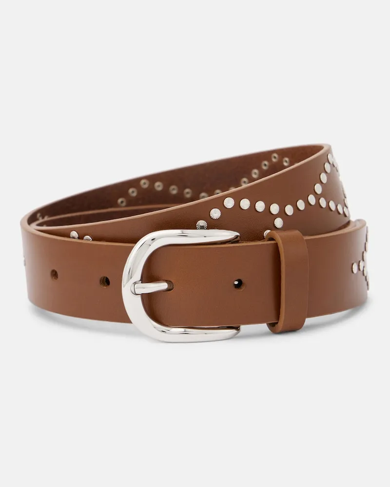 Isabel Marant Cintura Liliana in pelle Marrone