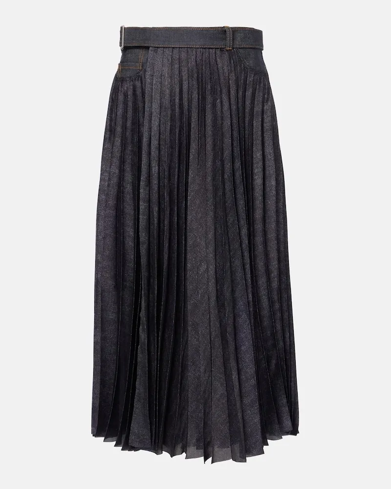 Sacai Gonna di jeans midi Blu