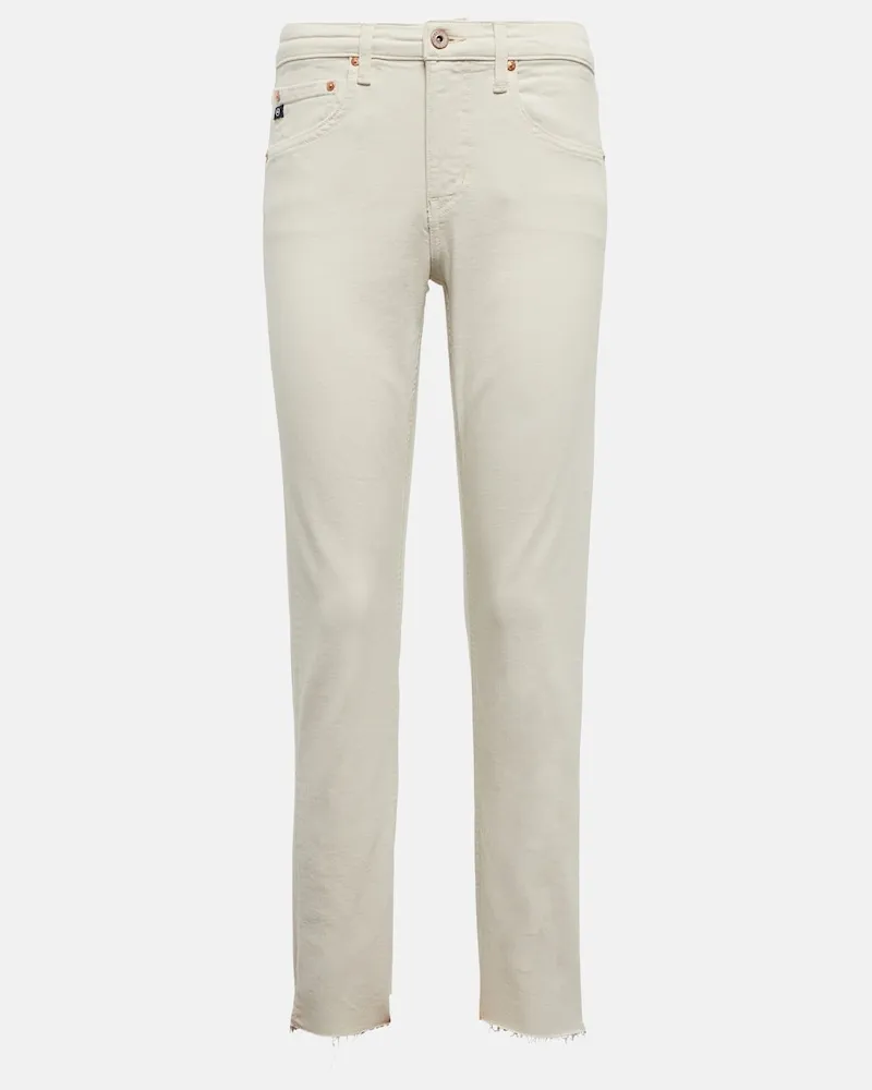 Adriano Goldschmied Jeans slim girlfriend a vita media Bianco