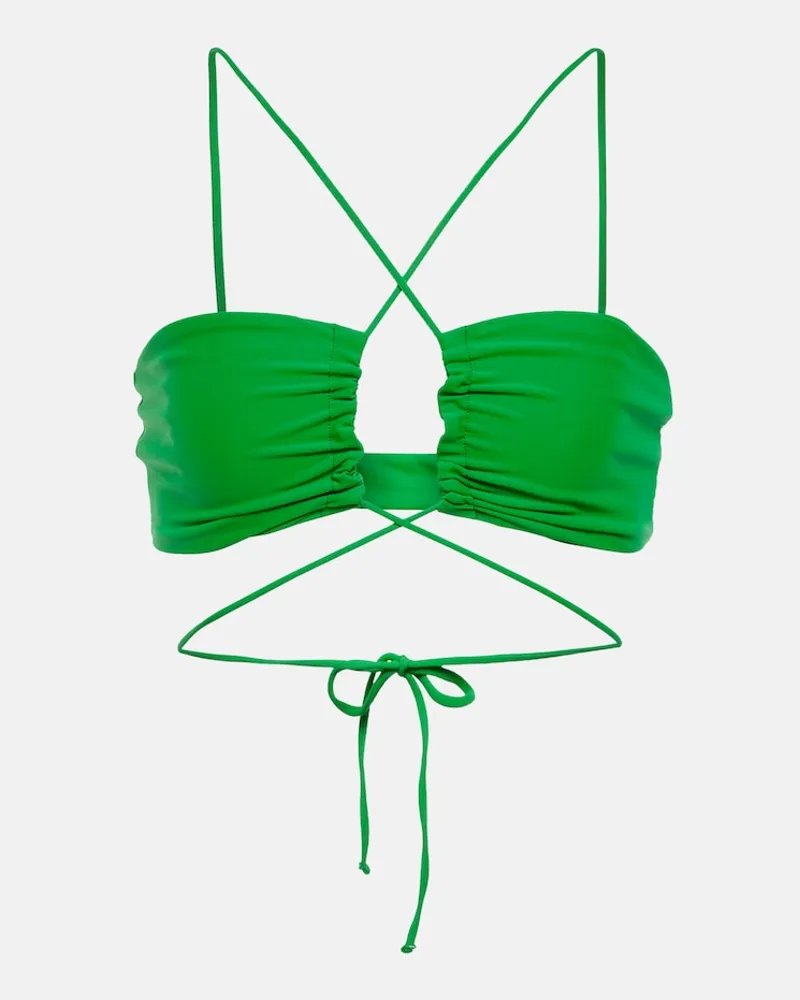 JADE SWIM Top bikini Livi con cut-out Verde