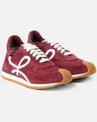 Loewe Sneakers Flow Runner in suede Borgogna