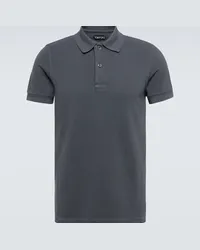 Tom Ford Polo Tennis in cotone piqué Blu