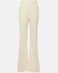 SPORTMAX Pantaloni flared Tritone in canvas Beige