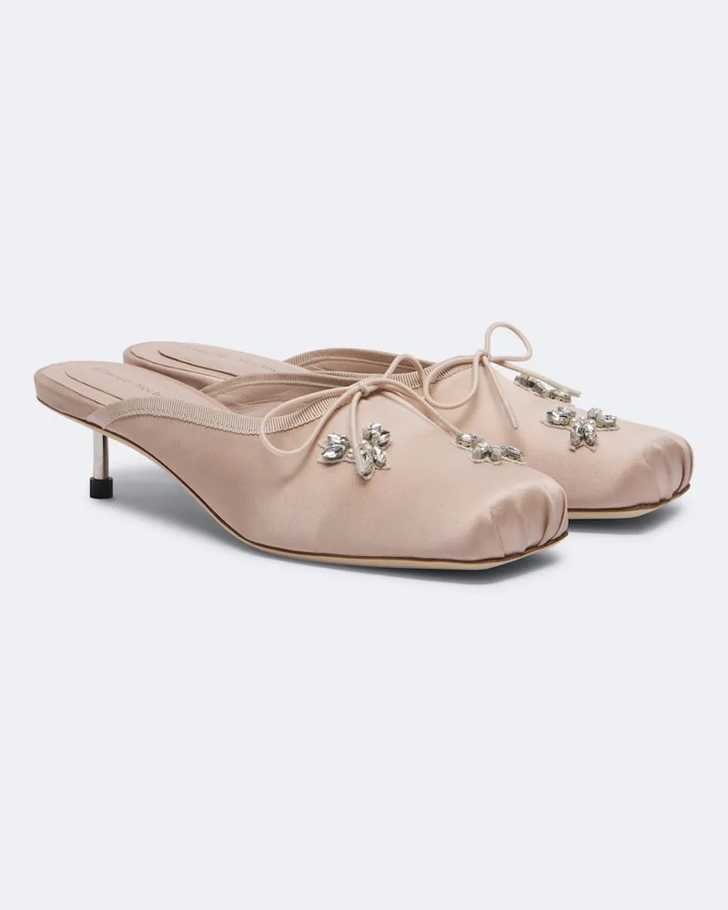 Simone Rocha Mules in raso Rosa