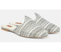 Slippers in canvas a zig-zag