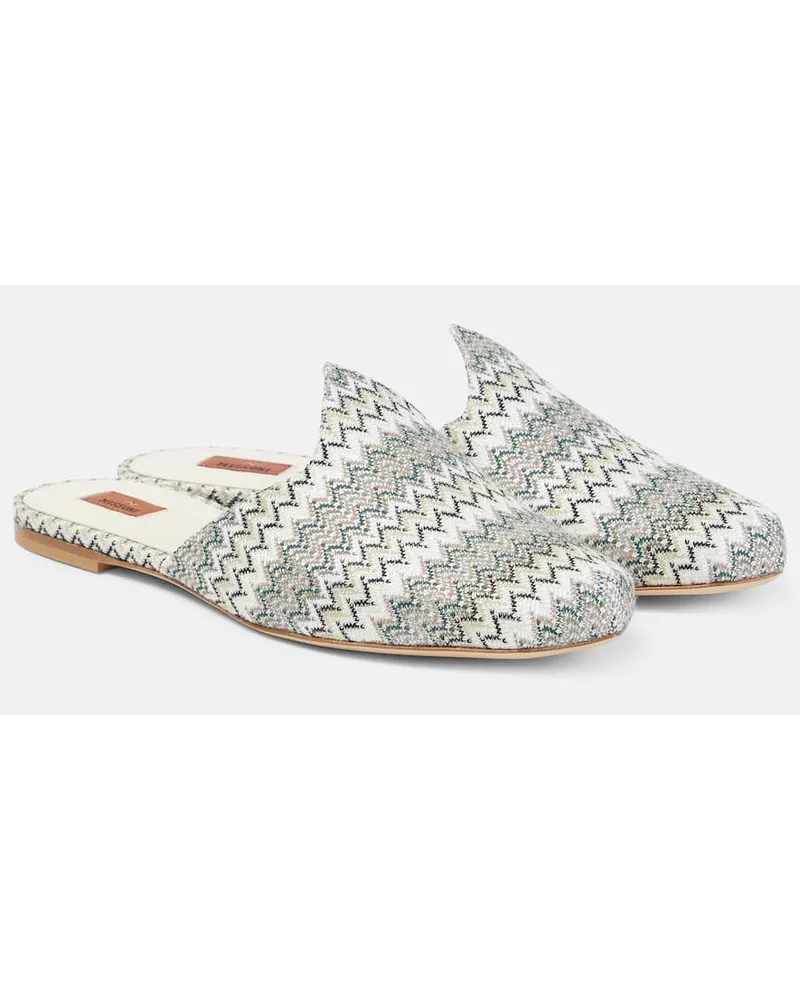 Missoni Slippers in canvas a zig-zag Multicolore