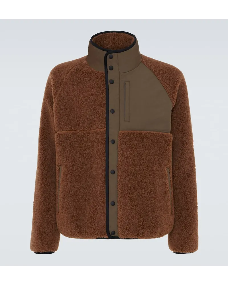 Loro Piana Giacca in pile di cashmere e seta Marrone