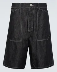 Kenzo Shorts di jeans Sailor con ricamo Blu