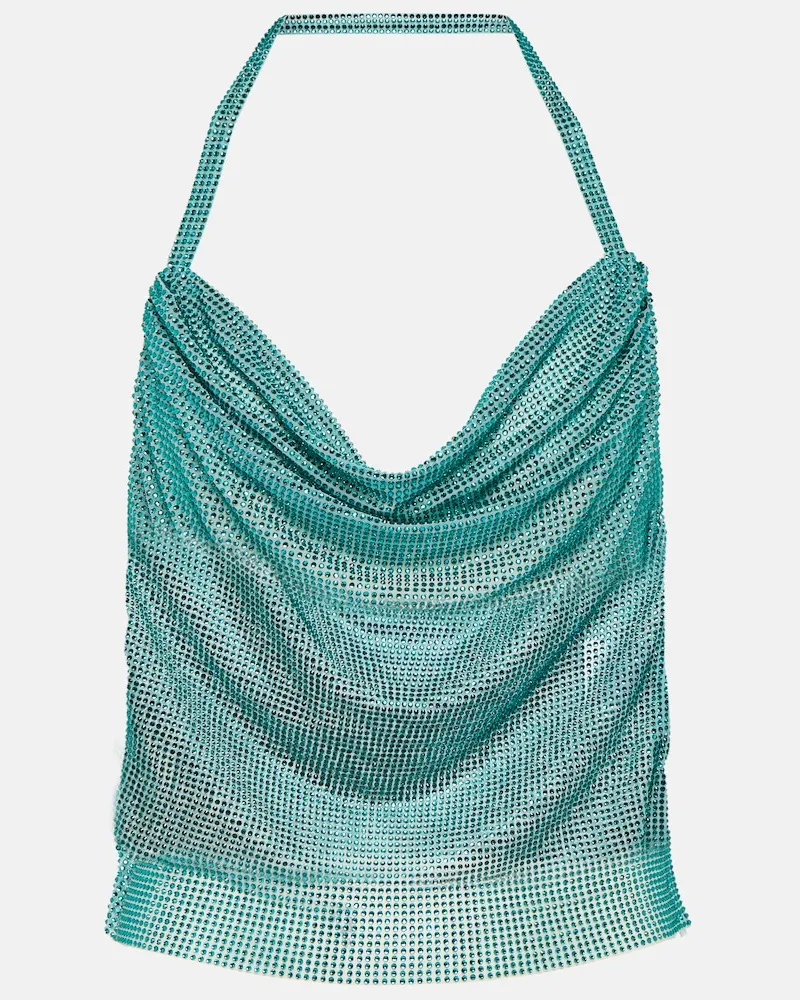 Giuseppe di Morabito Top con cristalli Blu