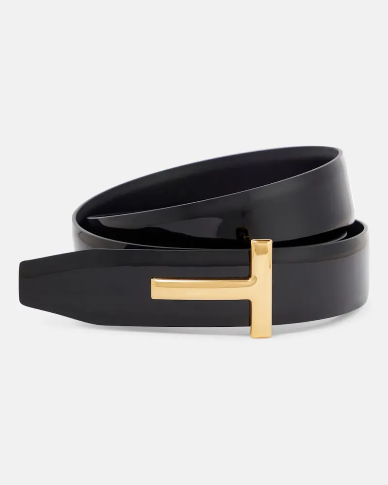 Tom Ford Cintura Monogram in vernice Nero