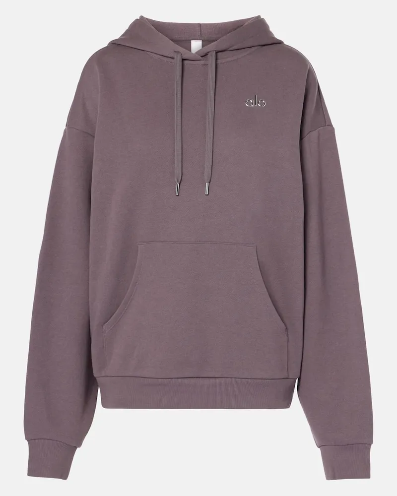 alo Felpa Accolade in French Terry con cappuccio Viola